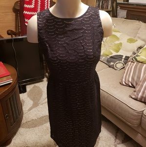 Ann Taylor Loft Black/Tan Dress